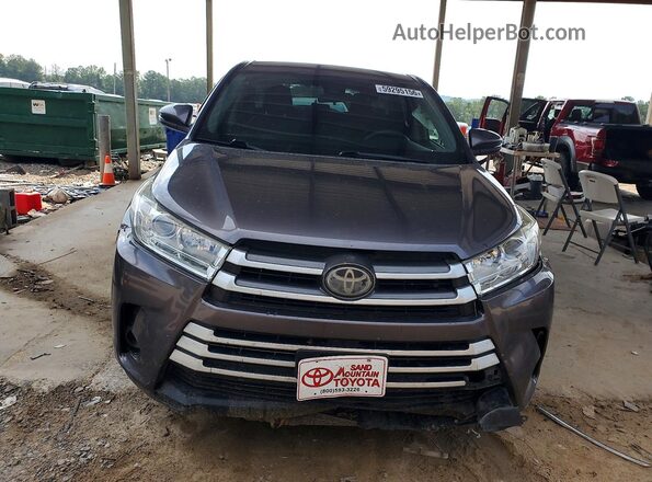 5TDBZRFH6KS962271 2019 TOYOTA HIGHLANDER Gray Widok z przodu