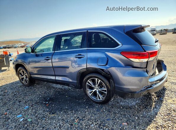 5TDBZRFH6KS962495 2019 TOYOTA HIGHLANDER Blue Հետևի ձախ