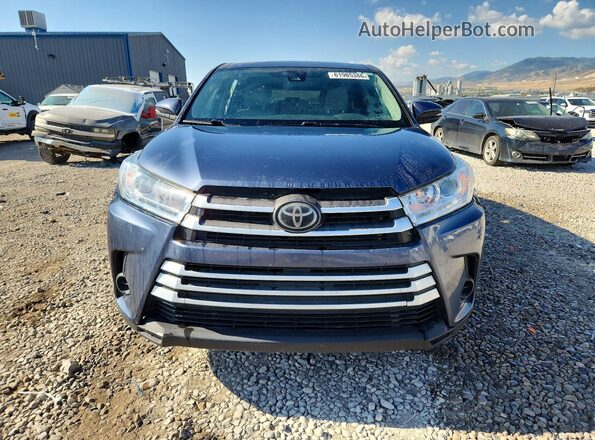 5TDBZRFH6KS962495 2019 TOYOTA HIGHLANDER Blue Դիմացի տեսք