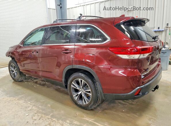 5TDBZRFH7KS728009 2019 TOYOTA HIGHLANDER Бордовый Задняя левая четверть