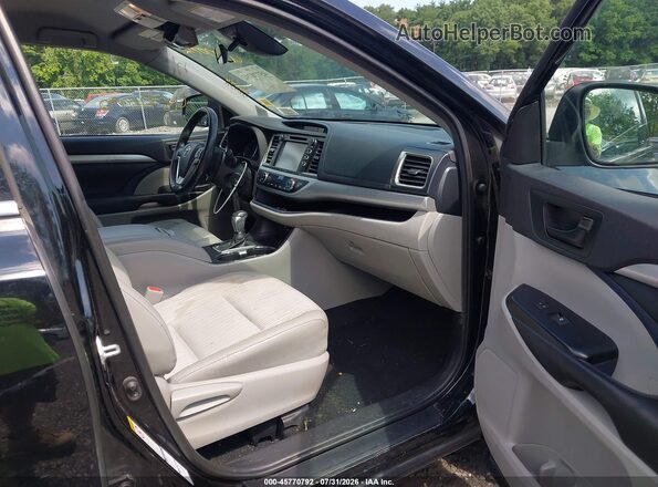5TDBZRFH7KS986062 2019 TOYOTA HIGHLANDER Black Вид салону спереду