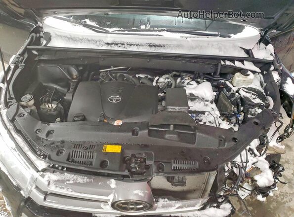 5TDBZRFH8JS827579 2018 TOYOTA HIGHLANDER Black Vista del compartimento del motor