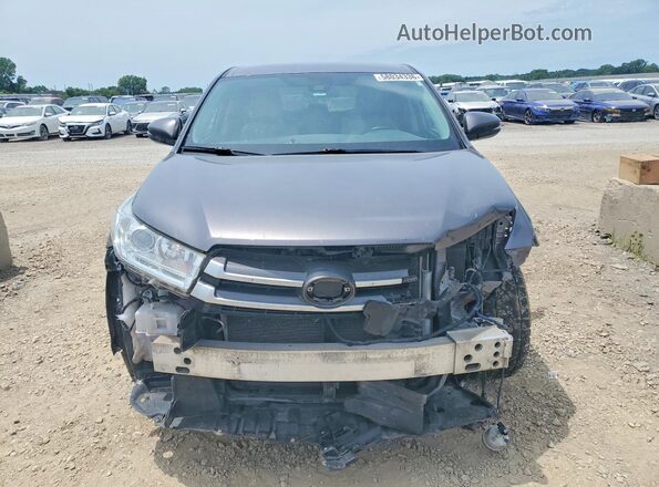 5TDBZRFHXJS867193 2018 TOYOTA HIGHLANDER Gray Vista frontal