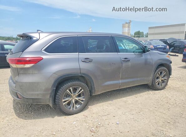 5TDBZRFHXJS867193 2018 TOYOTA HIGHLANDER Gray Trasero derecho