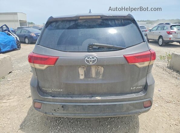5TDBZRFHXJS867193 2018 TOYOTA HIGHLANDER Gray Vista trasera