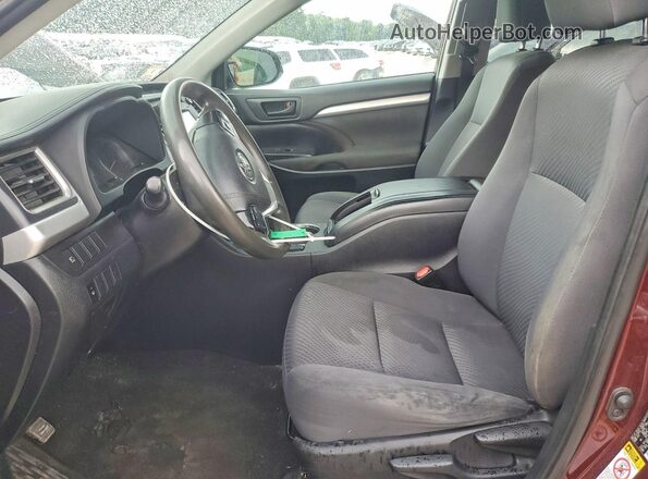 5TDBZRFHXKS712967 2019 TOYOTA HIGHLANDER Burgundy Vista interior delantera