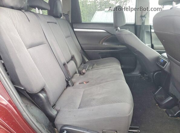 5TDBZRFHXKS712967 2019 TOYOTA HIGHLANDER Burgundy Vista interior trasera