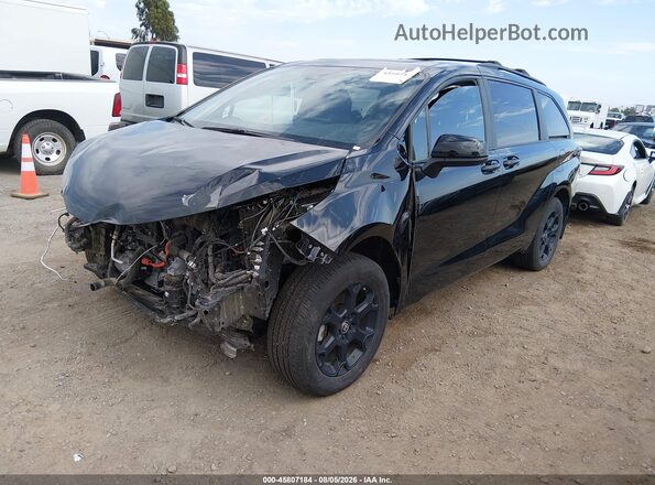 5TDCSKFC3SS175878 2025 TOYOTA SIENNA Black Առջևի ձախ երեք քառորդ տեսարան
