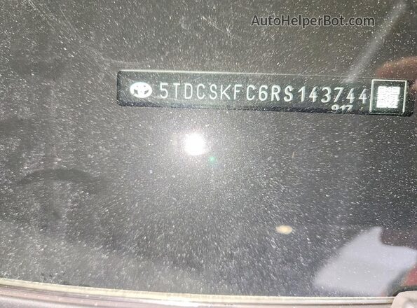 5TDCSKFC6RS143744 2024 TOYOTA SIENNA Gray Widok wnętrza 360 stopni