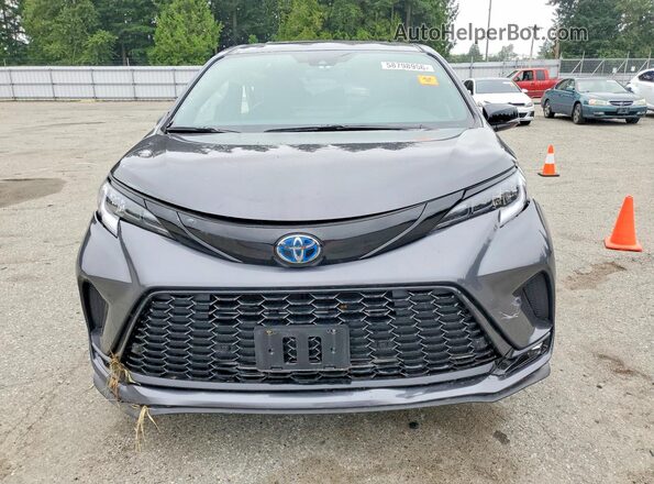 5TDCSKFCXSS223568 2025 TOYOTA SIENNA Gray წინა ხედი