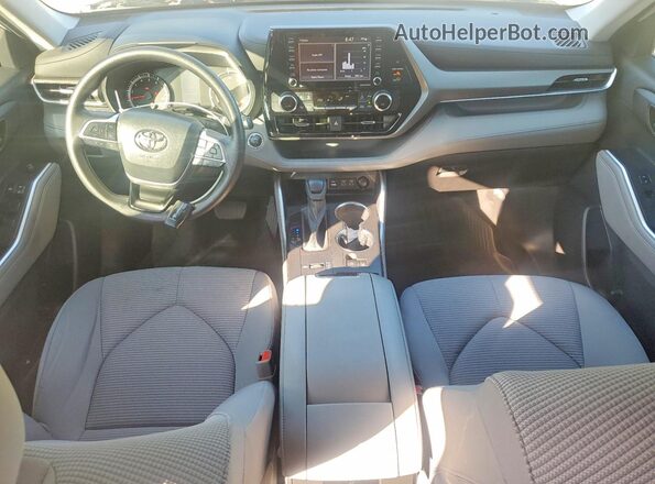 5TDCZRAH2NS125629 2022 TOYOTA HIGHLANDER White Առջևի վահանակի տեսք