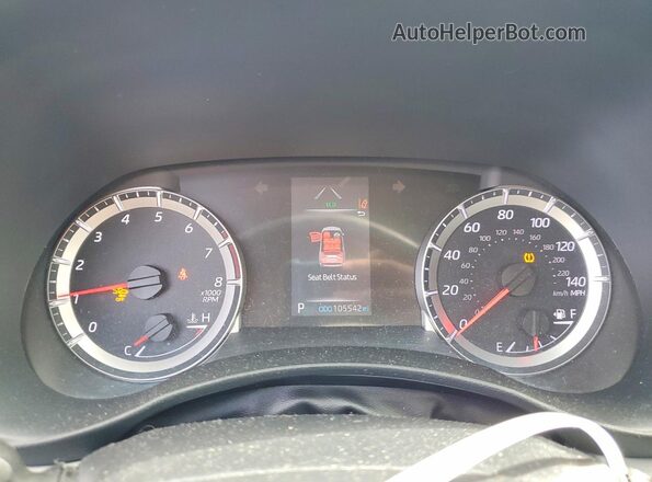 5TDCZRAH3LS503292 2020 TOYOTA HIGHLANDER White Instrument cluster view
