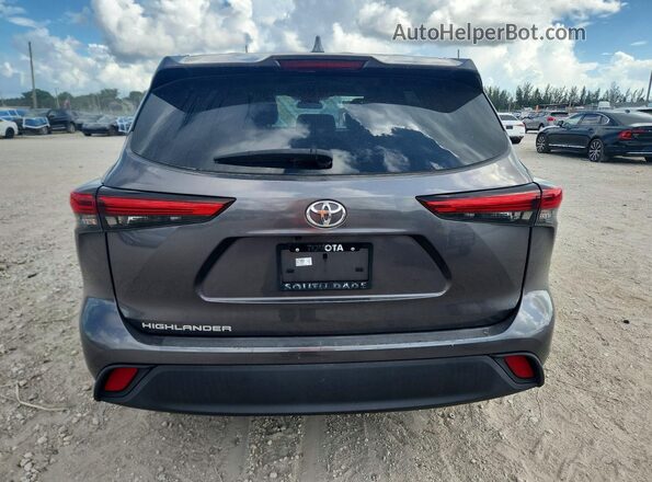 5TDCZRAH4MS517459 2021 TOYOTA HIGHLANDER Gray Vista trasera