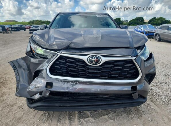 5TDCZRAH4MS517459 2021 TOYOTA HIGHLANDER Gray Vista frontal