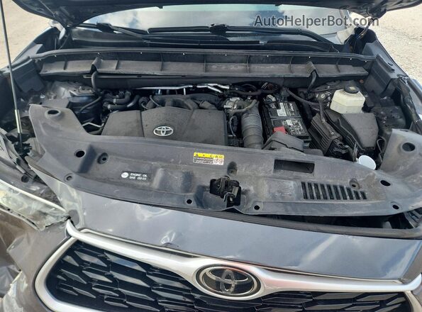 5TDCZRAH4MS517459 2021 TOYOTA HIGHLANDER Gray Vista del compartimento del motor