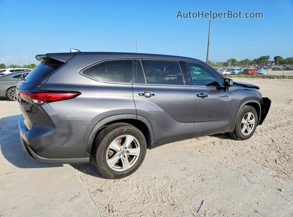 5TDCZRAH7LS509855 2020 TOYOTA HIGHLANDER Серый Задняя правая четверть