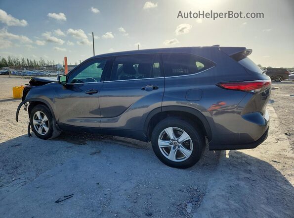 5TDCZRAH7LS509855 2020 TOYOTA HIGHLANDER Серый Задняя левая четверть