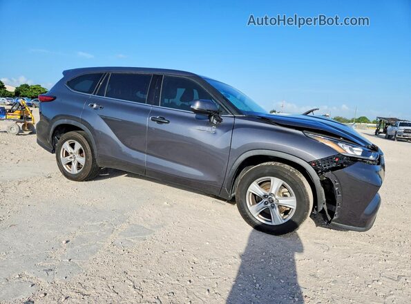 5TDCZRAH7LS509855 2020 TOYOTA HIGHLANDER Серый Передняя правая четверть