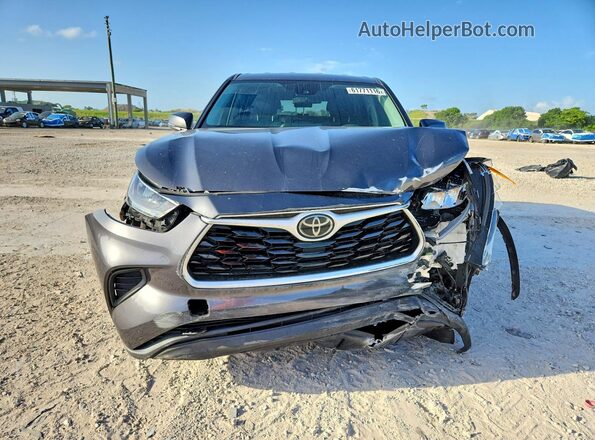 5TDCZRAH7LS509855 2020 TOYOTA HIGHLANDER Серый Вид спереди