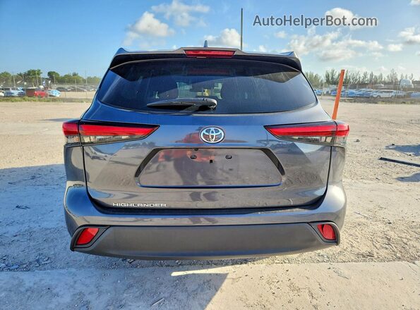 5TDCZRAH7LS509855 2020 TOYOTA HIGHLANDER Серый Вид сзади
