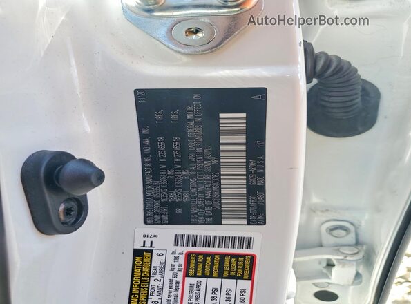 5TDCZRBHXMS073762 2021 TOYOTA HIGHLANDER Белый Вид подкапотного пространства