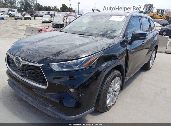 5TDDBRCH2MS523105 2021 TOYOTA HIGHLANDER Black წინა მარცხენა ხედი სამი მეოთხედიდან