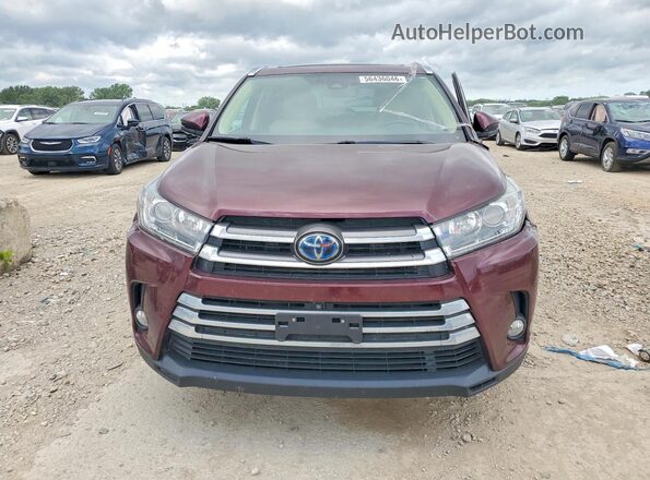 5TDDGRFH4JS047447 2018 TOYOTA HIGHLANDER Бордовый Вид спереди