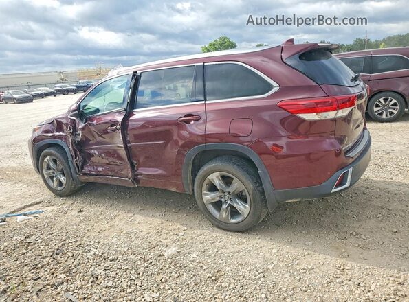 5TDDGRFH4JS047447 2018 TOYOTA HIGHLANDER Бордовый Задняя левая четверть