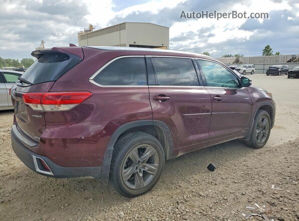 5TDDGRFH4JS047447 2018 TOYOTA HIGHLANDER Бордовый Задняя правая четверть