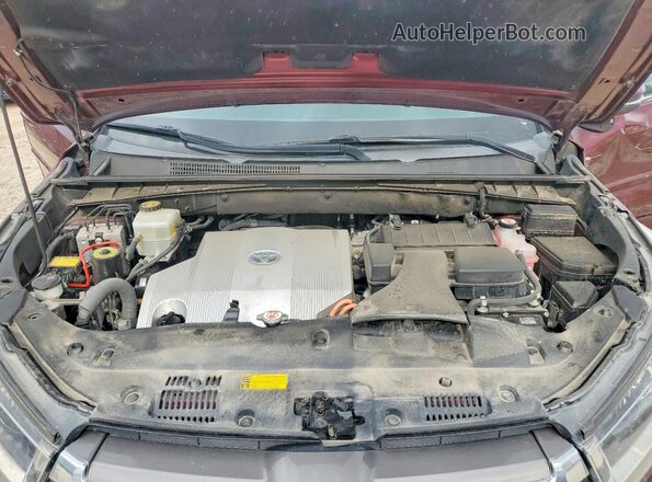 5TDDGRFH4JS047447 2018 TOYOTA HIGHLANDER Бордовый Вид подкапотного пространства