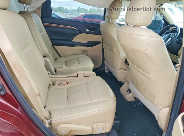 5TDDGRFH4JS047447 2018 TOYOTA HIGHLANDER Бордовый Вид задней части салона