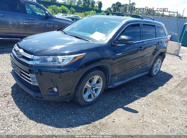 5TDDGRFHXJS047727 2018 TOYOTA HIGHLANDER HYBRID Black წინა მარცხენა ხედი სამი მეოთხედიდან