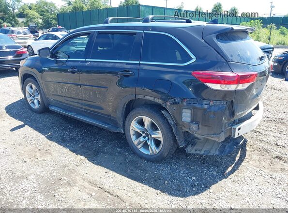 5TDDGRFHXJS047727 2018 TOYOTA HIGHLANDER HYBRID Black უკანა მარცხენა