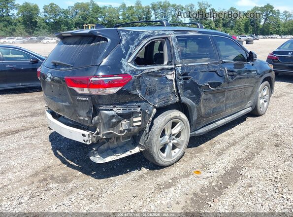 5TDDGRFHXJS047727 2018 TOYOTA HIGHLANDER HYBRID Black უკანა მარჯვენა