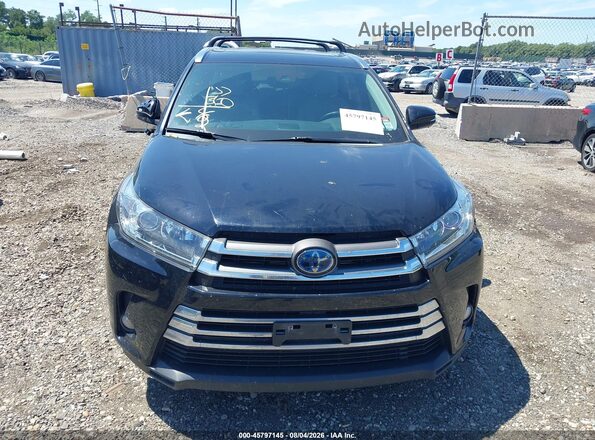 5TDDGRFHXJS047727 2018 TOYOTA HIGHLANDER HYBRID Black ხელსაწყოთა პანელის ხედი