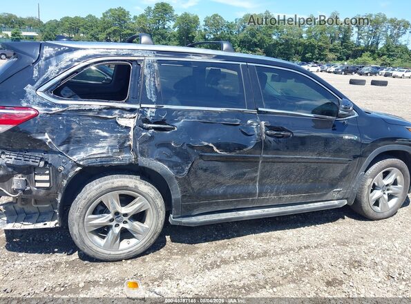 5TDDGRFHXJS047727 2018 TOYOTA HIGHLANDER HYBRID Black უკანა სალონის ხედი