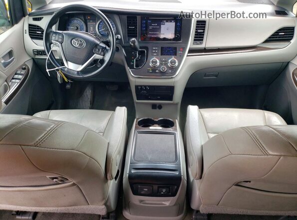 5TDDK3DC6GS143494 2016 TOYOTA SIENNA Gray Вид панелі приладів