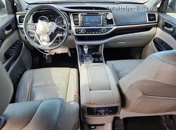 5TDDKRFH3GS346015 2016 TOYOTA HIGHLANDER Gray Widok deski rozdzielczej