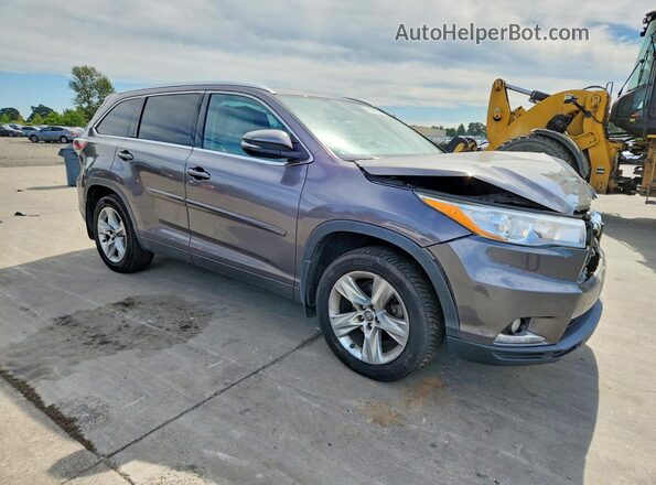 5TDDKRFH3GS346015 2016 TOYOTA HIGHLANDER Gray Przód prawy
