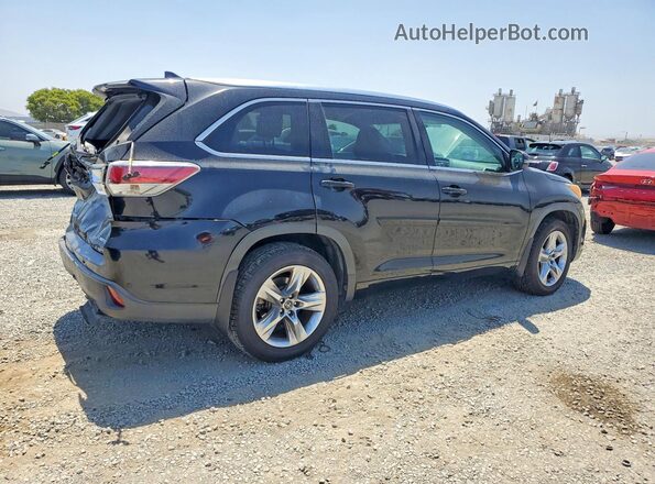 5TDDKRFH4GS306333 2016 TOYOTA HIGHLANDER Black Задня права чверть