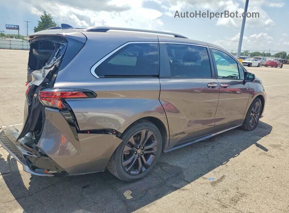 5TDDRKEC1NS106676 2022 TOYOTA SIENNA Gray Trasero derecho