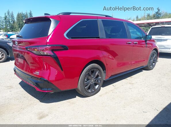 5TDDRKEC4RS183645 2024 TOYOTA SIENNA Red უკანა მარჯვენა