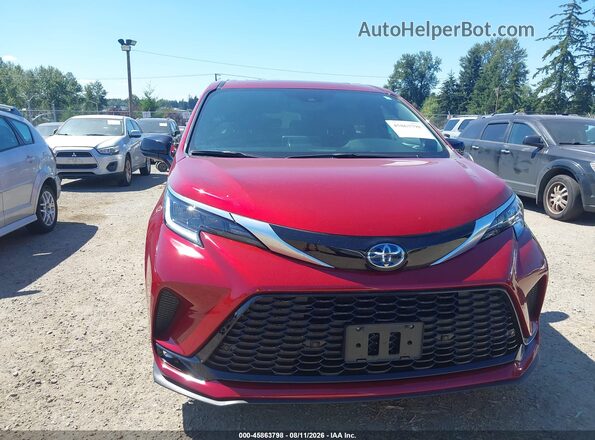 5TDDRKEC4RS183645 2024 TOYOTA SIENNA Red ხელსაწყოთა პანელის ხედი