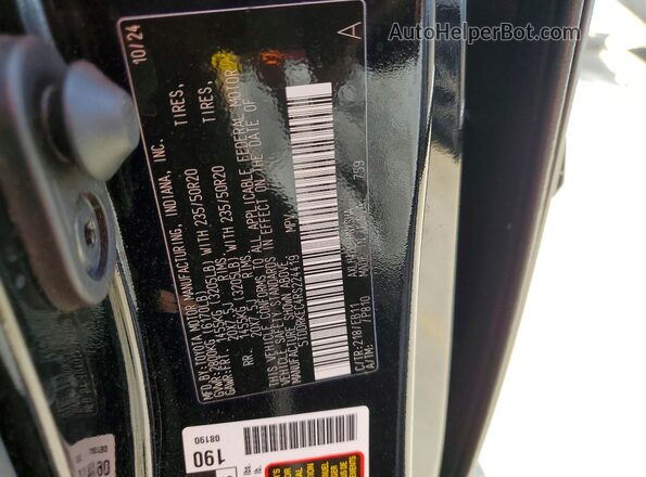 5TDDRKEC4RS224419 2024 TOYOTA SIENNA Black VIN կոդի պիտակի տեսք