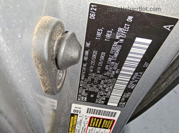 5TDDRKEC8MS053330 2021 TOYOTA SIENNA Серый Вид наклейки с VIN-кодом