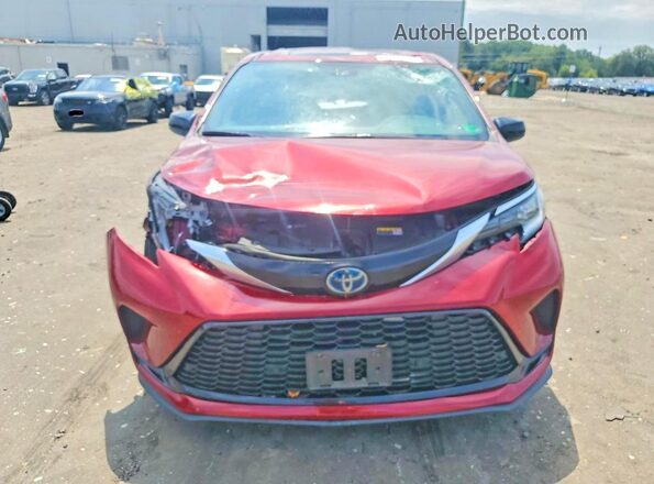 5TDDRKECXNS134203 2022 TOYOTA SIENNA Red წინა ხედი