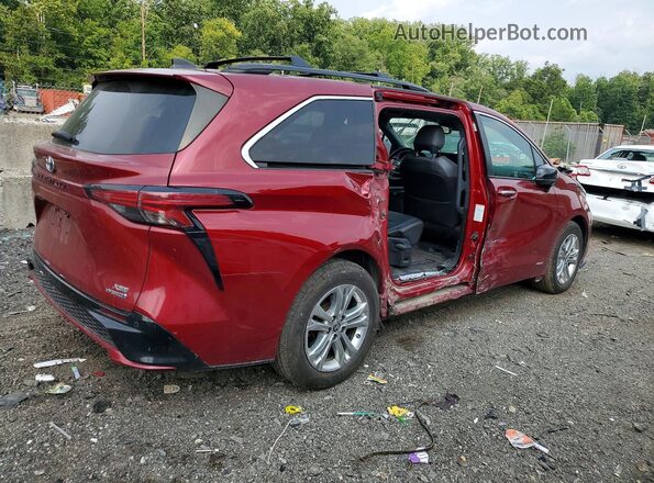5TDDSKFC9MS014118 2021 TOYOTA SIENNA Red Задня права чверть