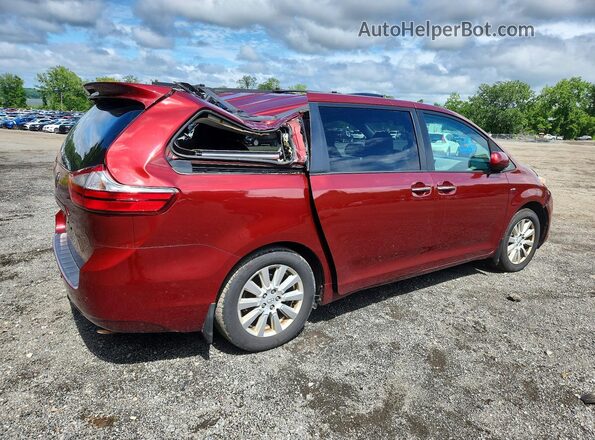5TDDZ3DC2HS150424 2017 TOYOTA SIENNA Red Задня права чверть