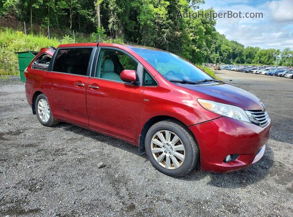 5TDDZ3DC2HS150424 2017 TOYOTA SIENNA Red Передня права чверть
