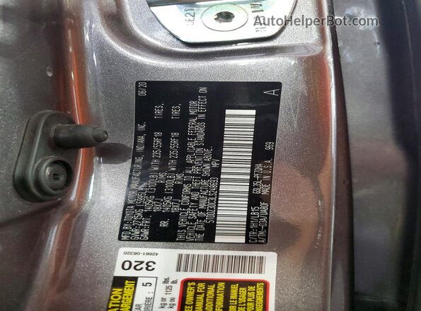 5TDDZ3DC3LS248693 2020 TOYOTA SIENNA Gray VIN კოდის სტიკერის ხედი